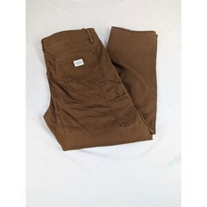 REI Cooperative Mens Brown Canvas Double Knee Carpenter Pants 40W x 32L Utility